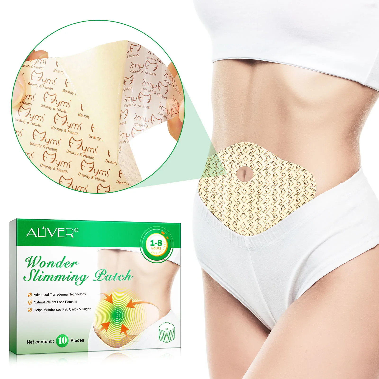 Wonder Slimming Patch Transdermal Natural Weight Loss Patches Help Metabolises Fat Carbs & Sugar Burn and Remove Accumulated Fat