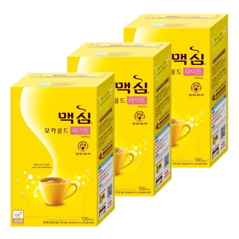 맥심 모카골드라이트 커피믹스 100T X 3개 (총300T)