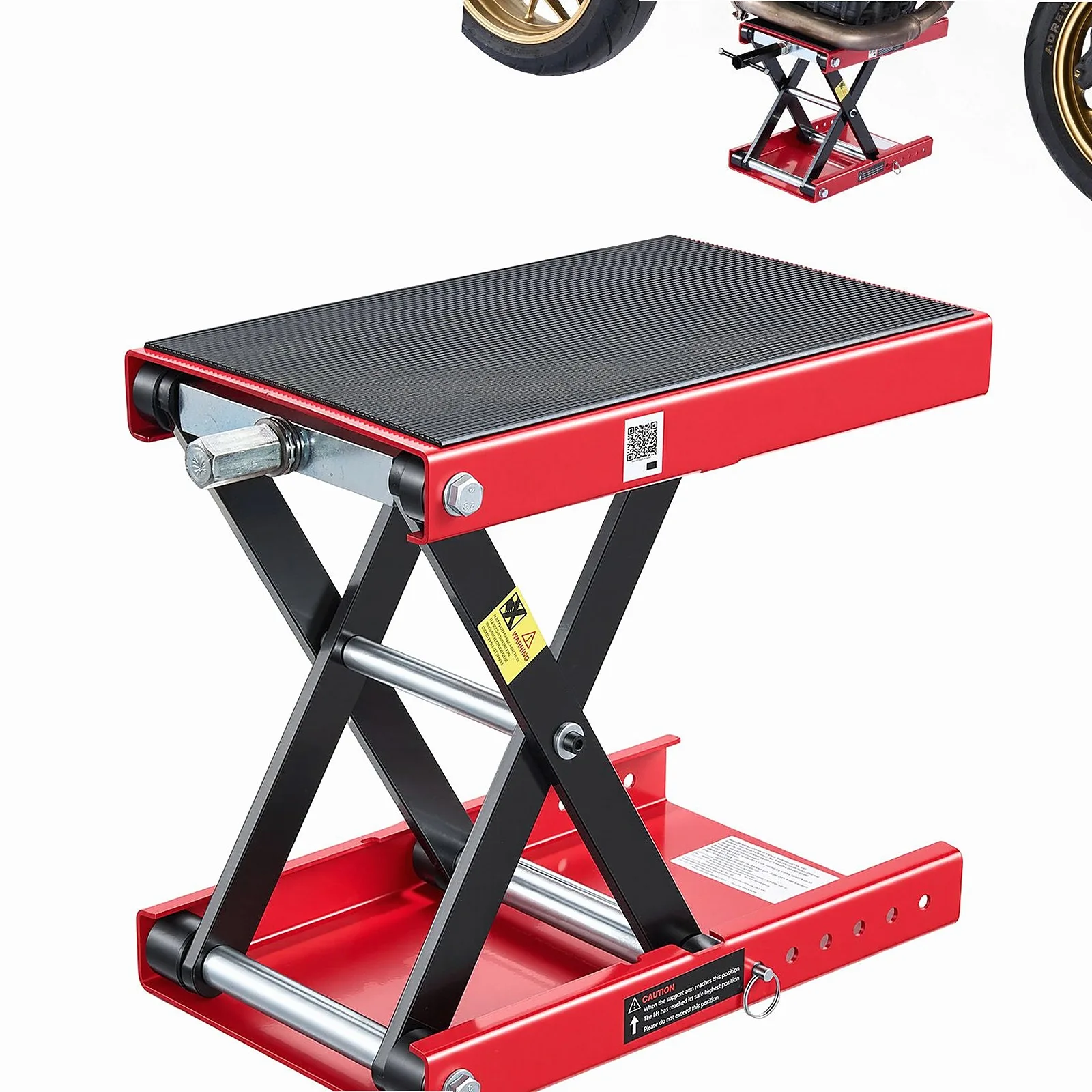 New Arrival Motorcycle Lift, 1100 lbs Motorcycle Scissor Lift Jack with Wide Deck & Lock Pin, 3.74