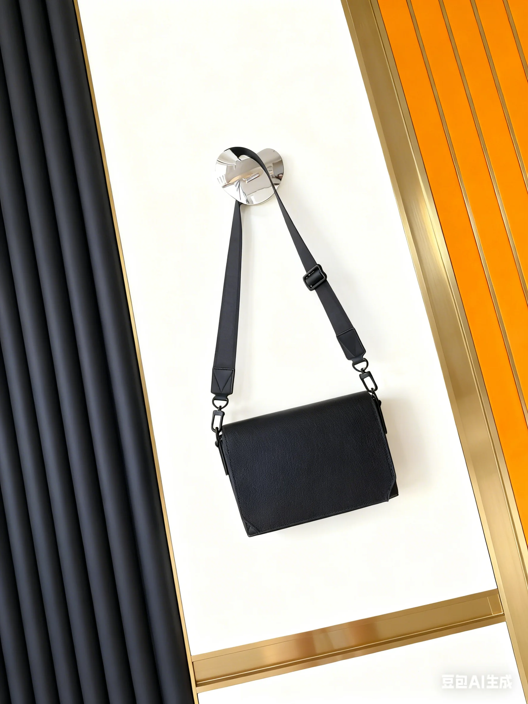 

2025 New and Fashionable Canvas Chain Flip-top Single-shoulder Crossbody Men's Bag