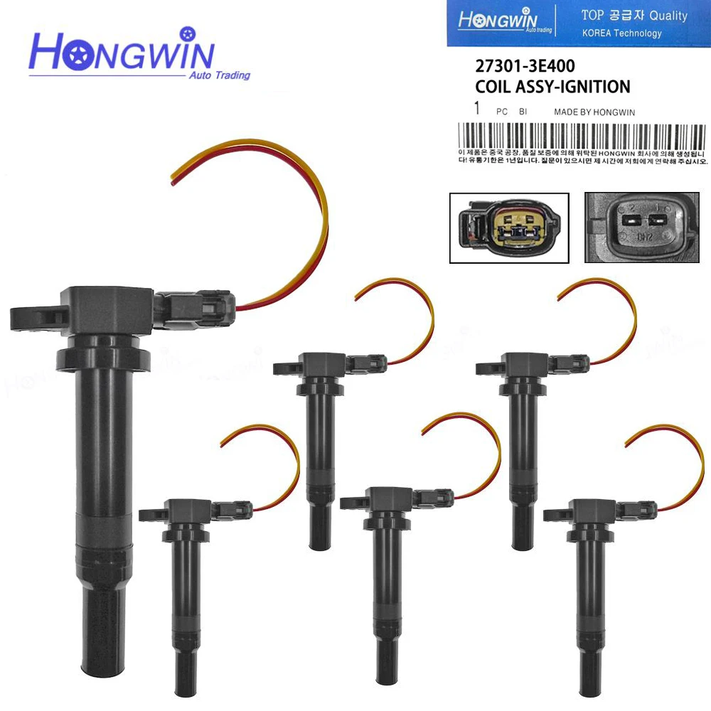 

27301-3E400 New Ignition Coil Plug For Hyundai Santa Fe Kia Optima Rondo 2.7L 2006-2010 27301 3E400 273013E400 UF558 5C1624
