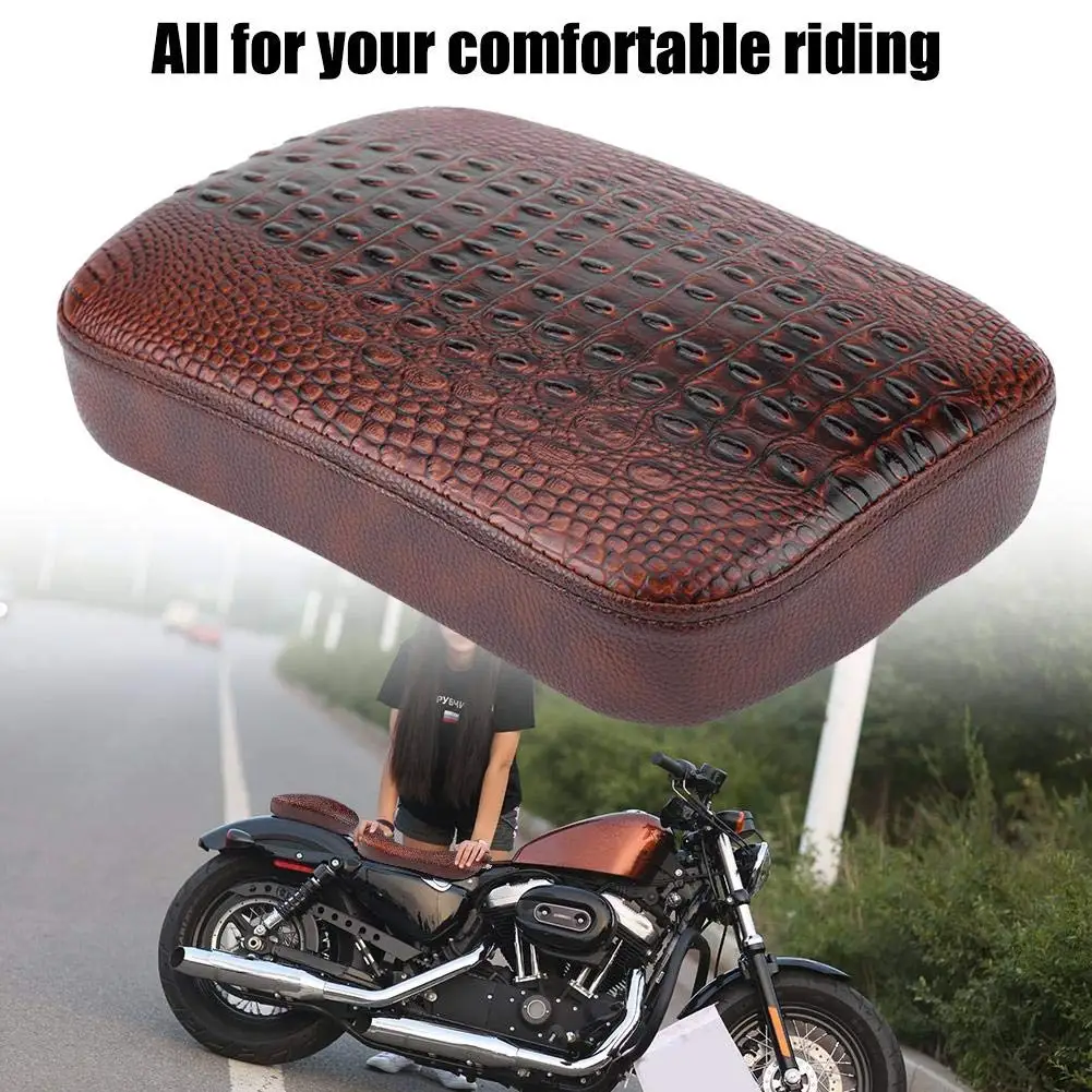 Motorcycle Rear Passenger Cushion 8 Suction Cups Pillion Pad SeatFor Harley Dyna 883 Choppers Bobber