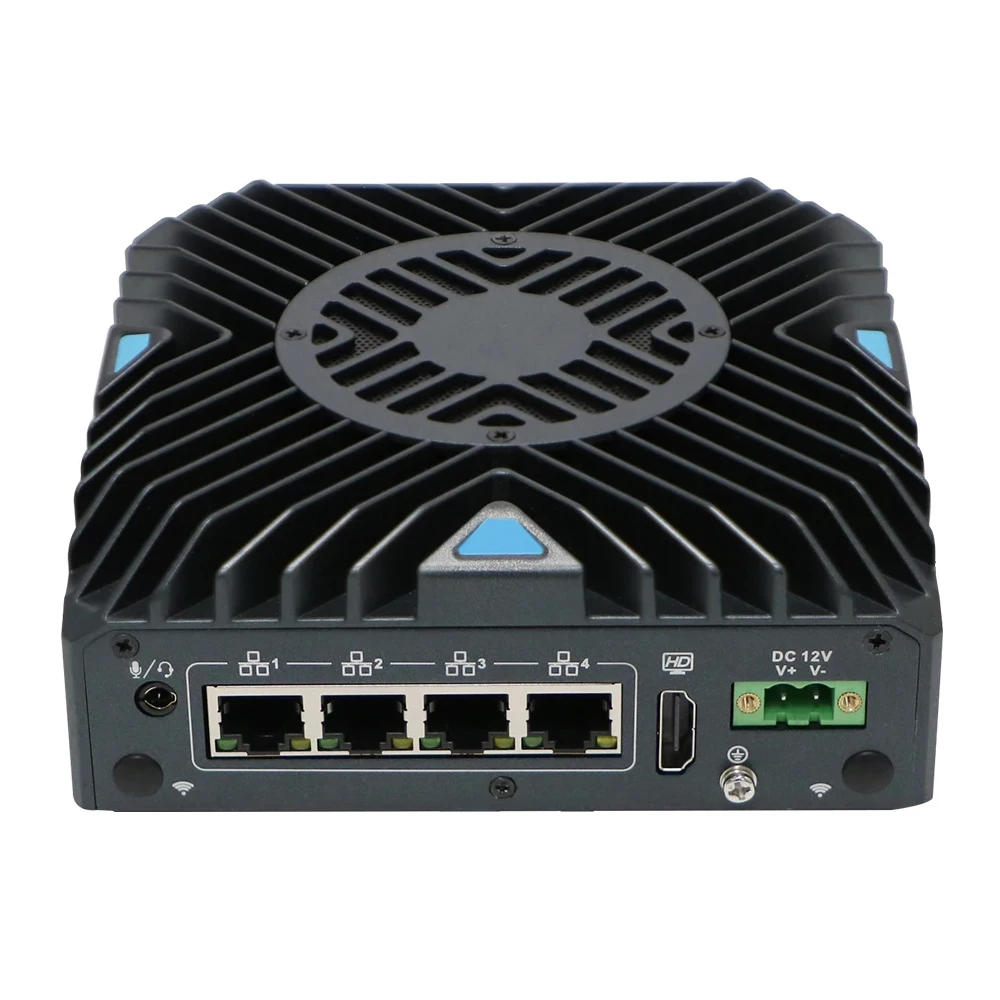 Partaker Fanless Mini PC 4 LAN Intel Core I3 10110U I5 8260U TPM2.0 Firewall Router PFsense Industriële PC Computer Server