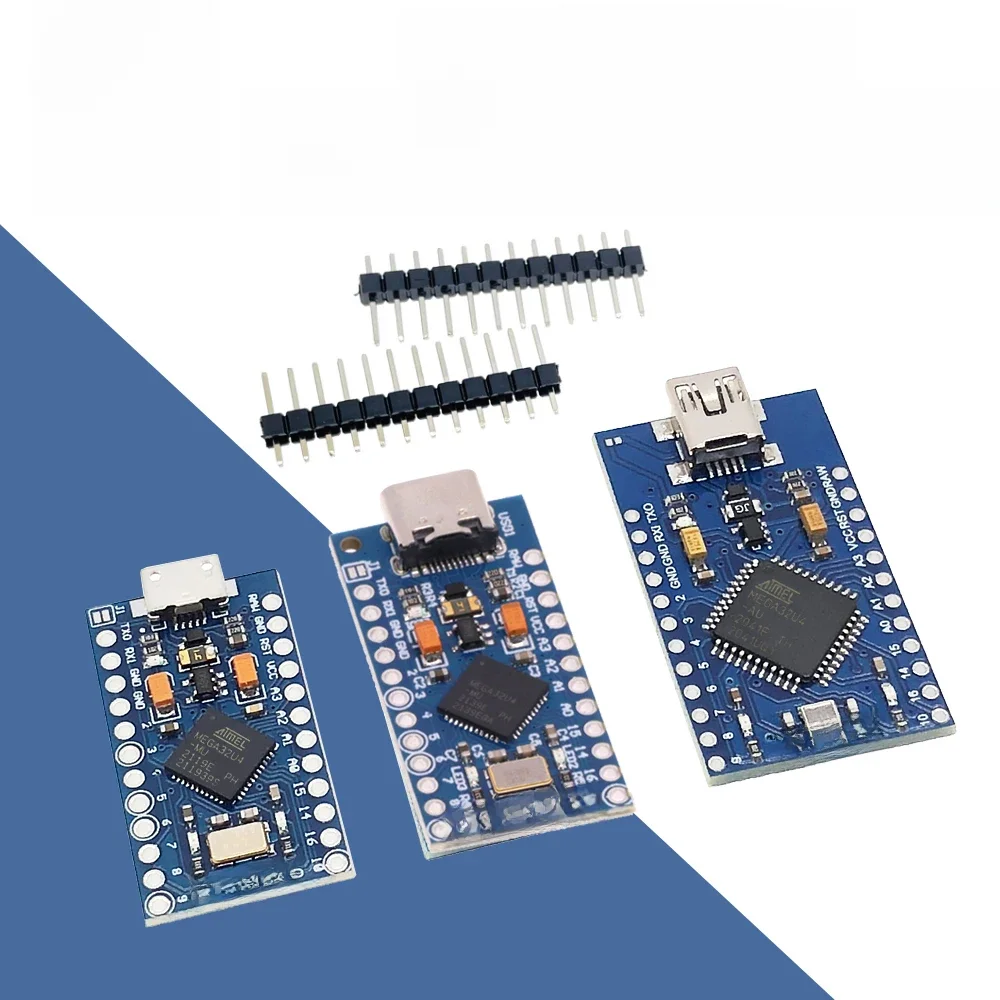 Typ-C MINI USB Pro Micro do Arduino ATmega32U4 5V/16MHz 3.3V/8Mhz moduł z 2 rzędowy głowica pinowa płyta interfejsu Usb Leonardo — zdjęcie 2
