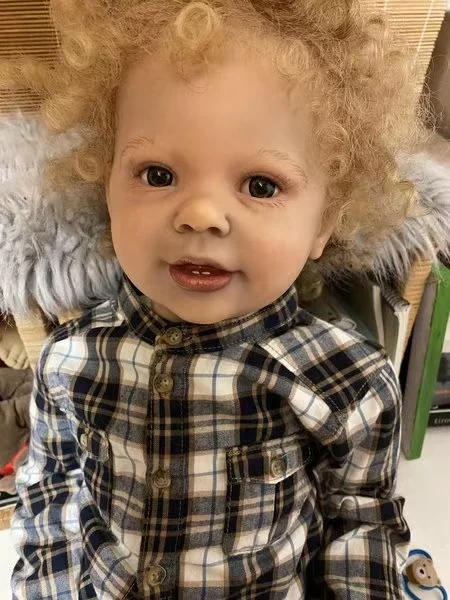 

FBBD Индивидуальная ограниченная поставка 28-дюймовая кукла Reborn Baby Katie Marie с укорененными волосами, готовая кукла с различным платьем