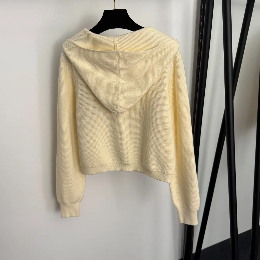 

2025 Autumn Must-Have! Women's Color-Blocked Hooded Knitted Cardigan - Long-Sleeve, Zipper Closure & Pockets, Soft Stylish, Perf