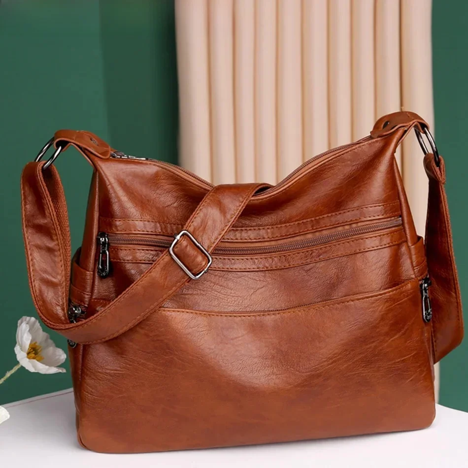 3-warstwowe zamki błyskawiczne torebka na ramię wysokiej jakości duże torby na ramię typu crossbody luksusowy projektant Messenger Sac małe torby na co dzień — zdjęcie 2