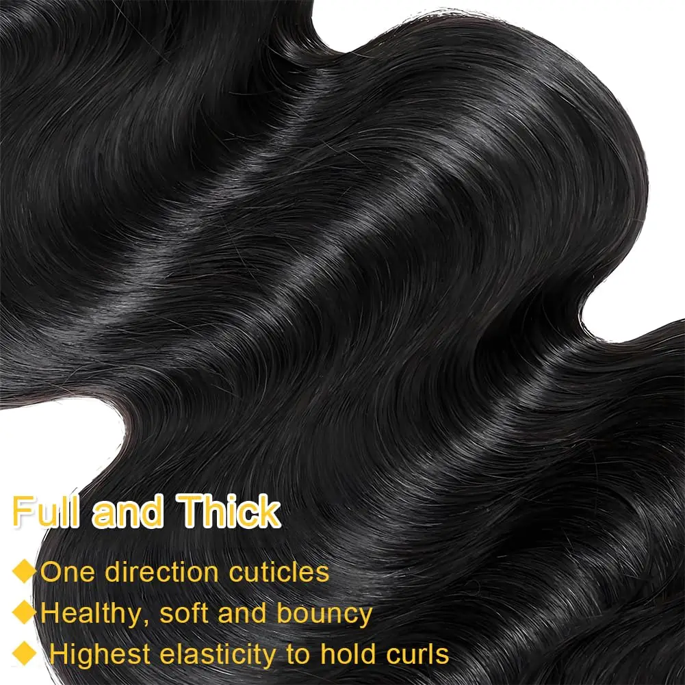 바디 웨이브 인모 1 3 묶음 100% 인모 번들 내추럴 블랙 브라질리언 버진 헤어 리얼 인모 익스텐션 여성용