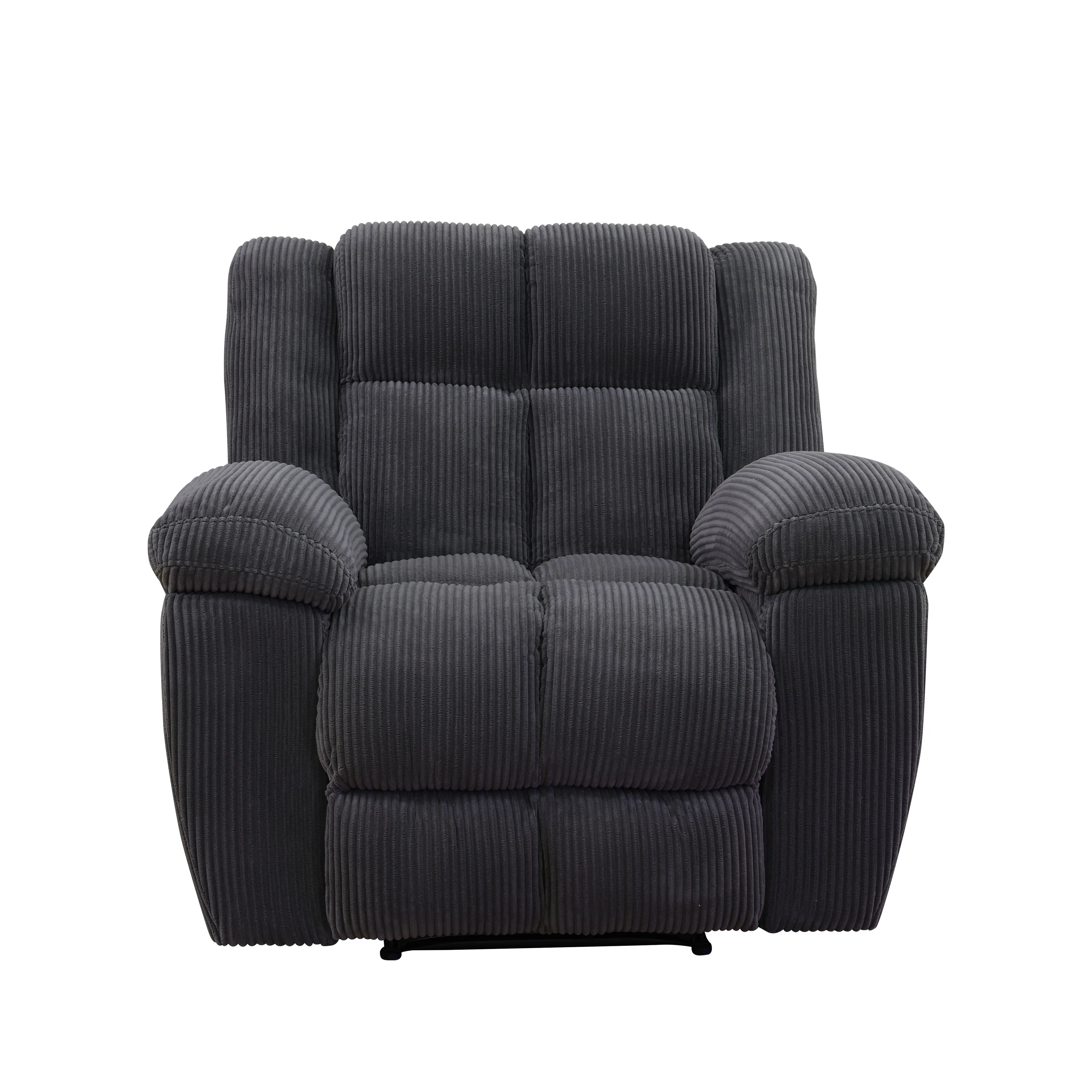Corduroy Smart Recliner Sofa - Luxury Breathable Fabric Chair with Storage, Silent Adjustable Backrest (115-120°), Dual-Layer Spring Support & Solid Wood Frame for Living Room