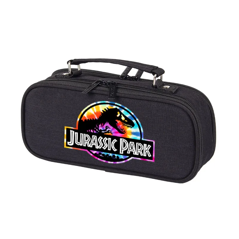 Jurassic World Dominion 3 Student Pencil Case Multi Layer Large Capacity Kids Stationery Pen Storage Bag Children Gift