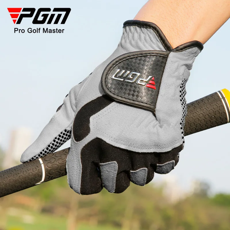 PGM Professional Golf Gloves Microfiber Cloth Fabric Breathable Non-Slip Gloves Club Swing Putting Training Gloves ST017