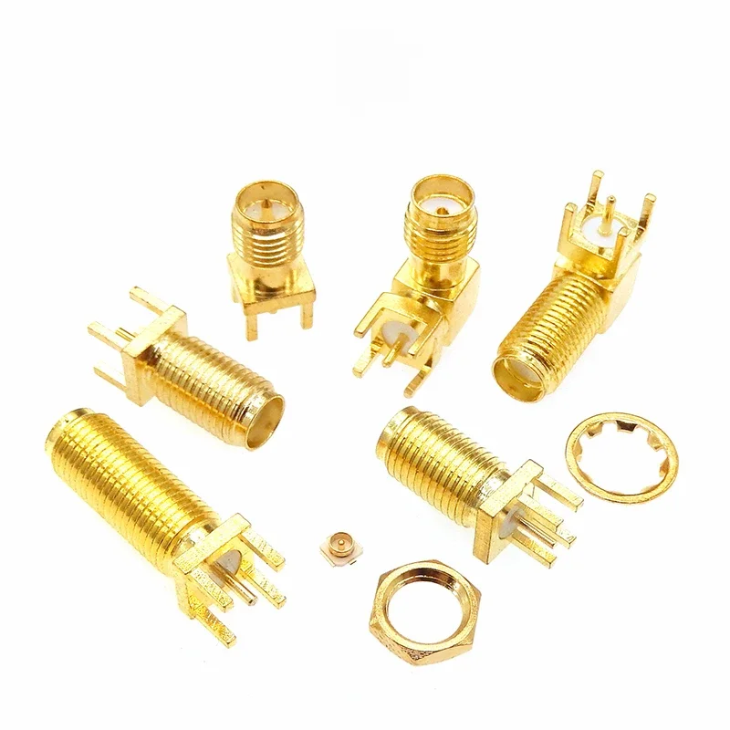 5szt SMA SMA-KE/KWE/KHD Adapter wtyczki żeńskiej Jack męskiej Krawędź lutownicza PCB Proste złącze miedziane RF Gniazdo wtykowe — zdjęcie 2