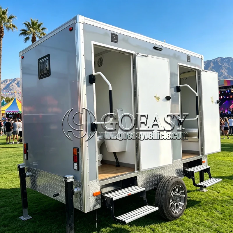 Toilet Traile Outdoor Customized High end With Portable Toilet Trailer Equipped With Ventilation System For Large-scale Events