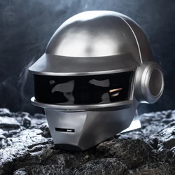 Xcoser 1:1 Daft Punk Helmet DJ Thomas Cosplay Props Silver Replica for Adult Halloween