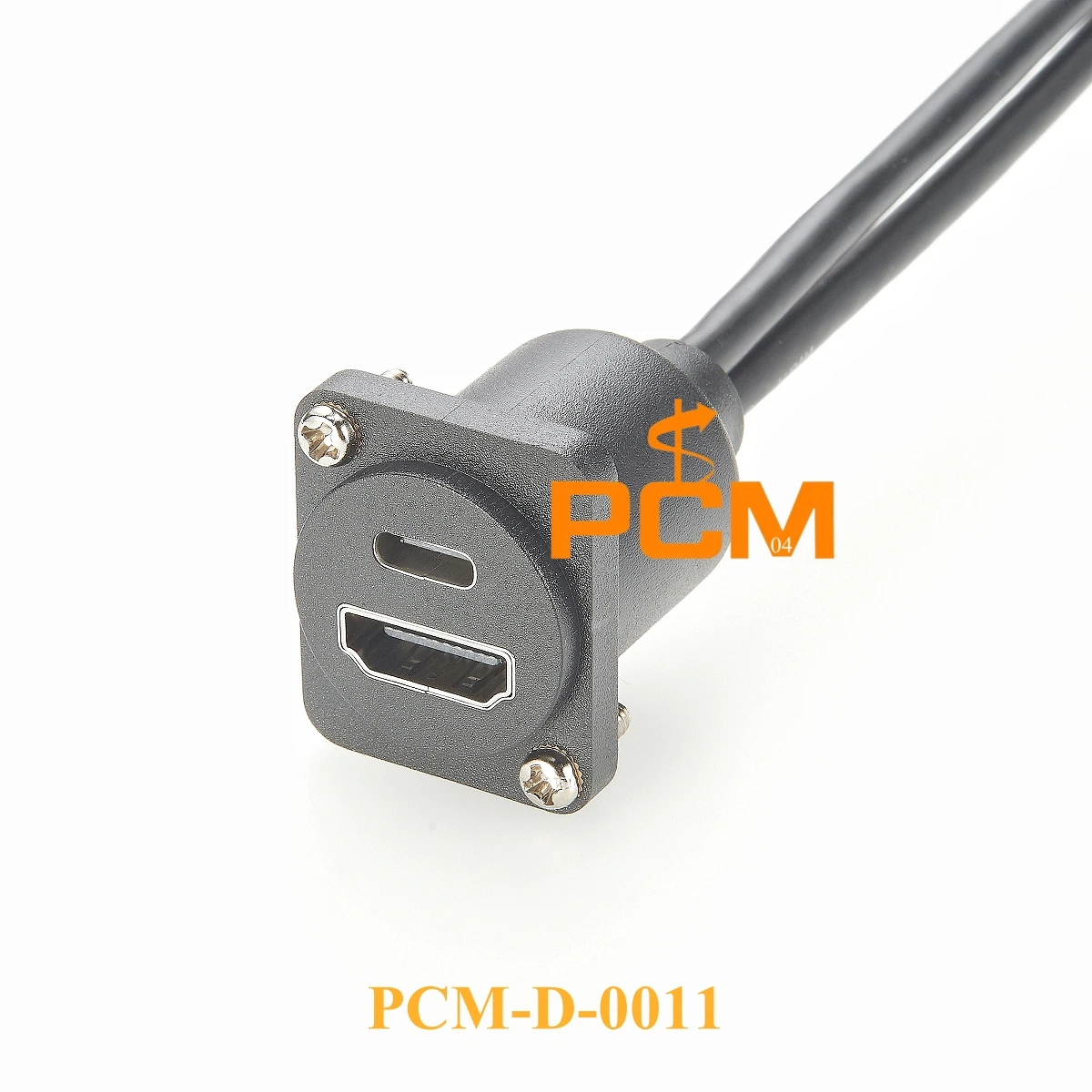 2 in1 HDMI+USB Type C Data Cable D Type Panel Mount HDMI F to M and USB C Male to Female Cable for Raspberry Pi 5/4B Motherboard