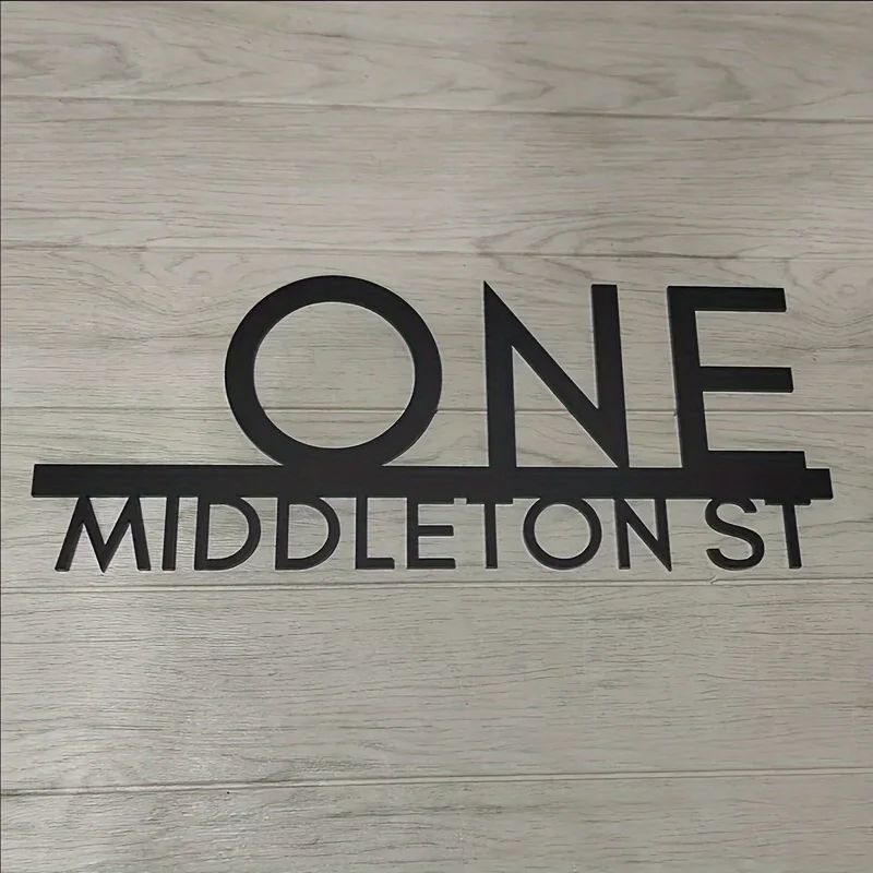 Custom Metal House Plaque - Tailor-Made Address Sign for Doors/Mailboxes, Personalized Name & Number Plaque, Outdoor Wall Plaque image 4
