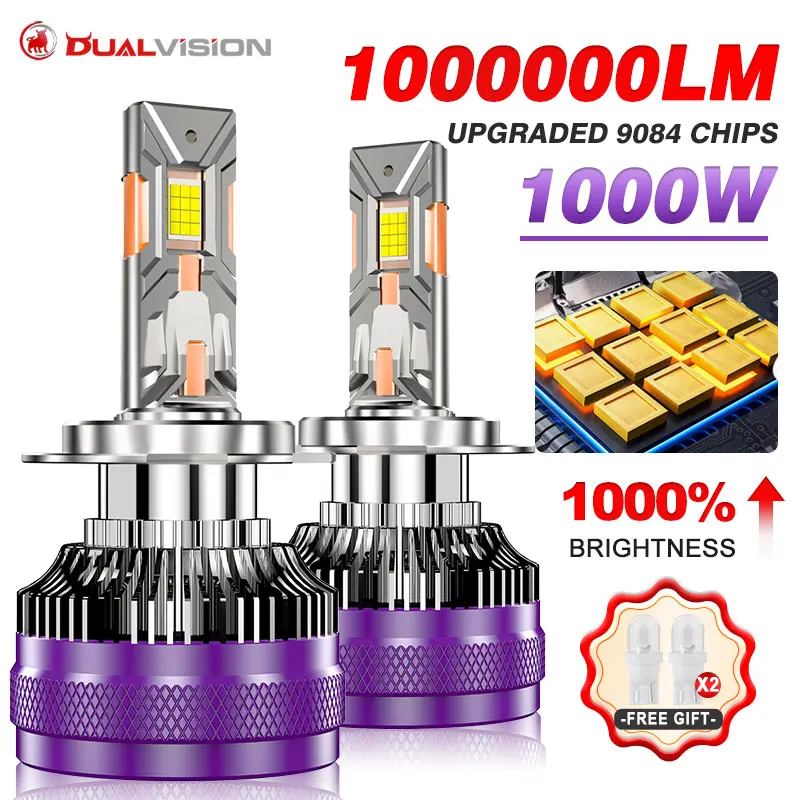 

1000 Вт H1 H3 H4 H7 Led H8 H11 9005 HB3 9006 HB4 9012 HIR2 Canbus без ошибок Автомобильная лампа для фар турболампы 6000K Белый 12 В