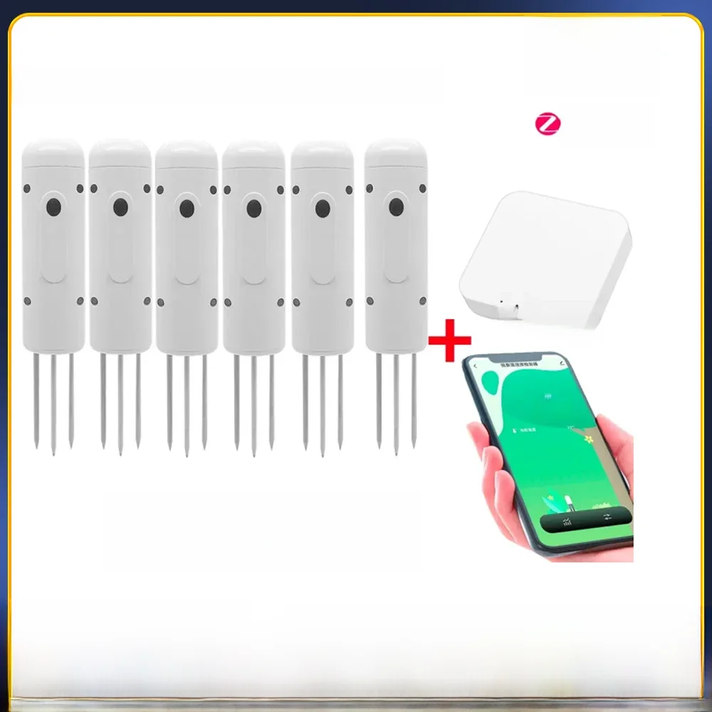 Tuya Zigbee Draadloze bodem Intelligente temperatuur-vochtigheidstester Mobilephone APP Real Time IP67 voor tuinlandbouwgrondbeplanting - afbeelding 2