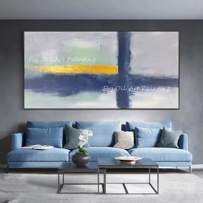 

Hand-painted large size picture abstract simple pure grey canvs modern testure Oil Painting on Canvas Wall Art as a gift