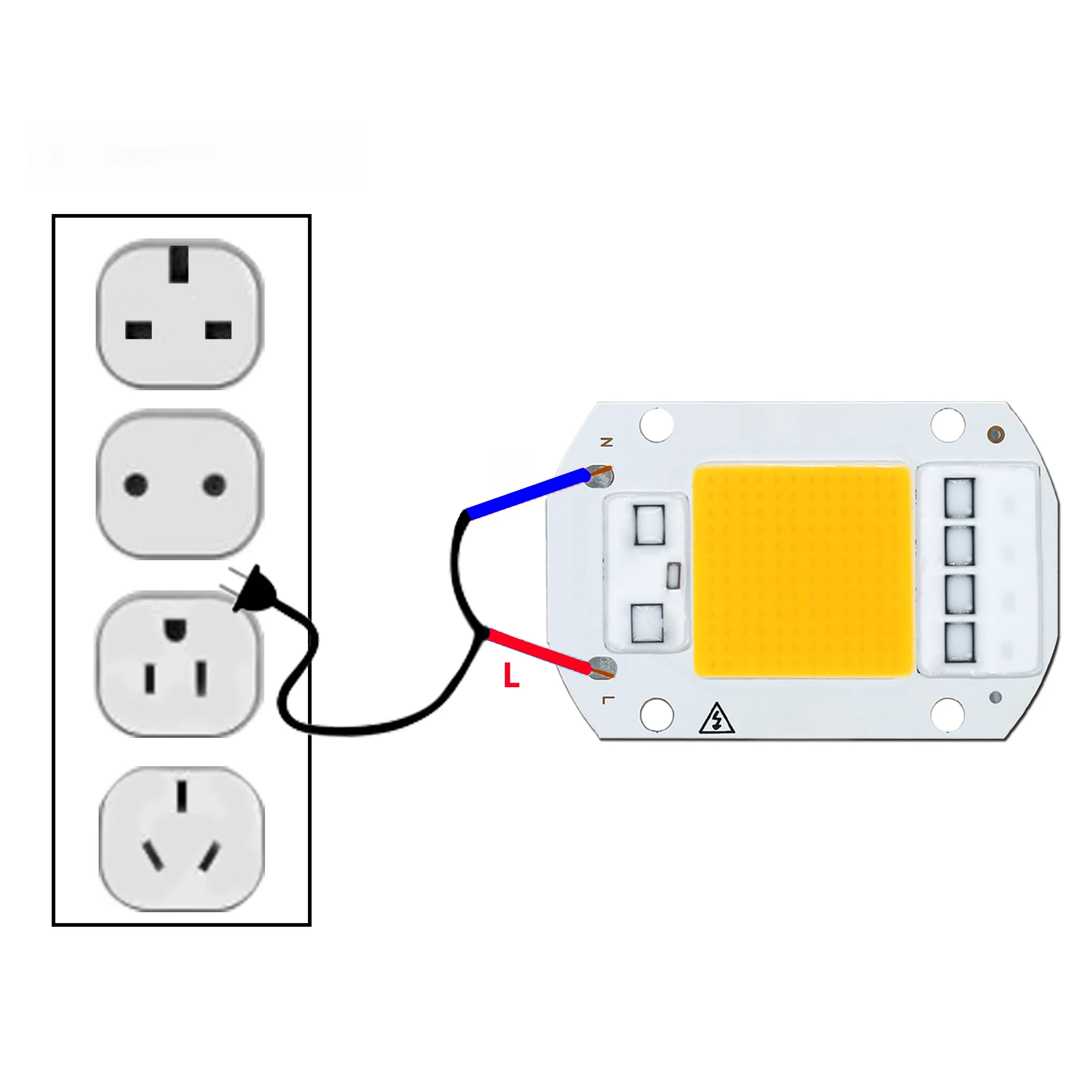 led 220v 50w LED COB 5W Żarówka wiórowana Wysoka moc 10W 20W 30W Żarówki Lampy 220V Matryca LED Do Zewnętrznych Wewnętrznych Reflektor Biały — zdjęcie 2