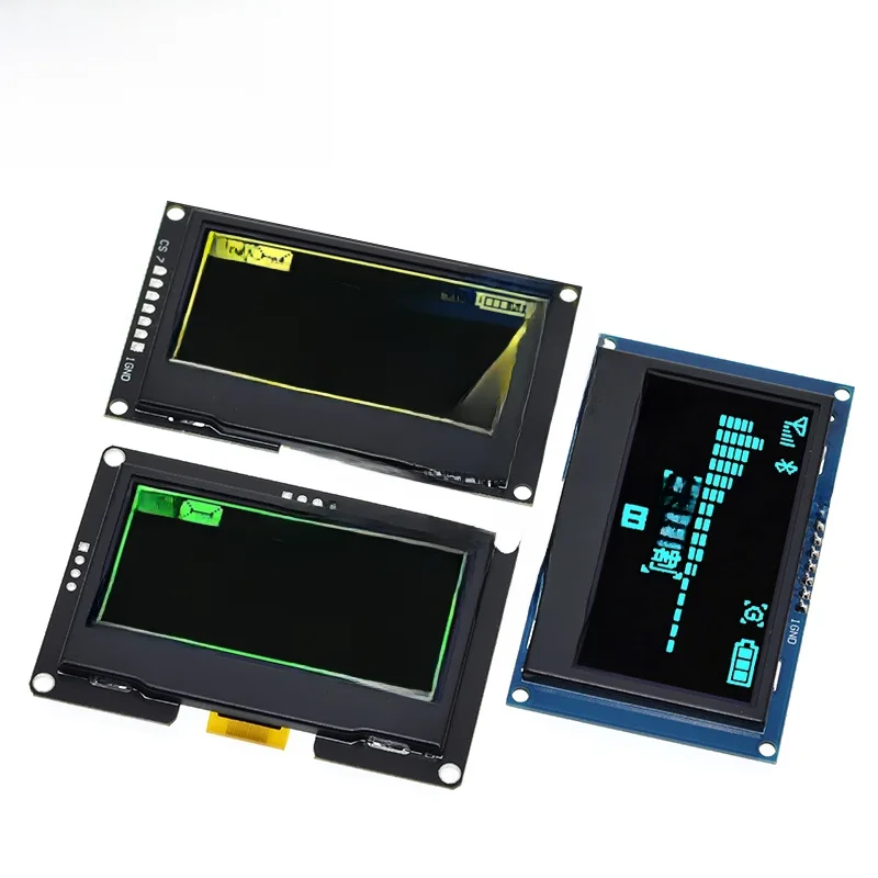 TZT 1/3 pièces 2.42 "2.42 pouces écran LCD blanc jaune 128x64 Module d'affichage OLED IIC I2C SPI série pour C51 SPD0301
