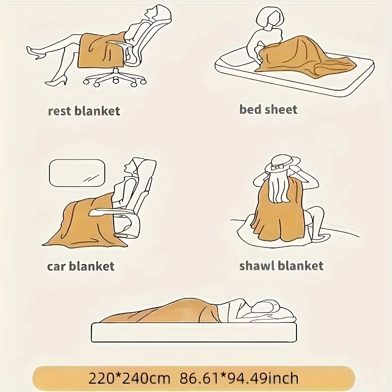 1pc Weighted Fleece Blanket -Soft, Warm, Throw for Bedroom, Living Room, Student Dormitory, Car, Sofa,8lbs With Sherpa