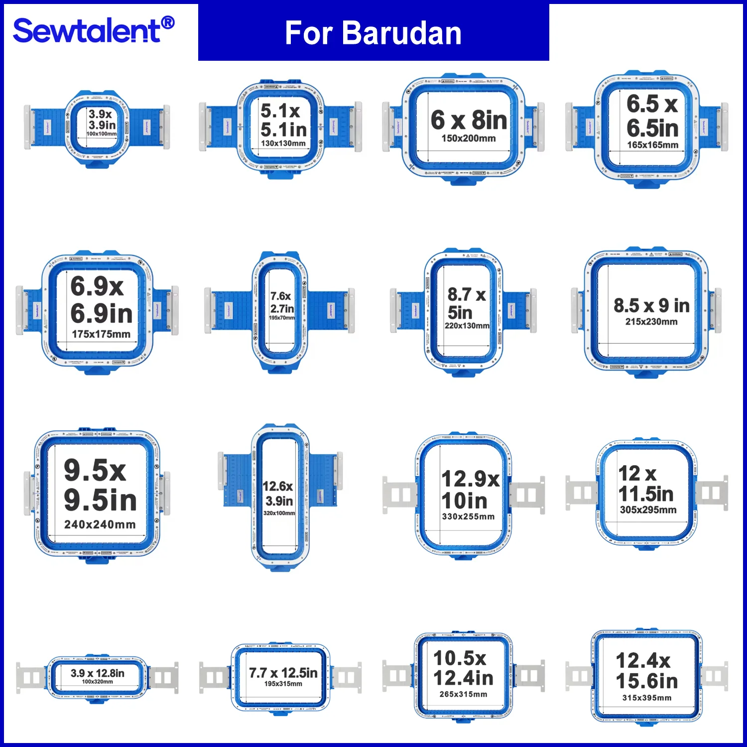 Barudan BEVT BEKT BEVY S1501 Z1501C S1502CII S1504CII QS EFP 380 520 machine with Sewtalent Magnetic Mighty Hoop Embroidery Hoop