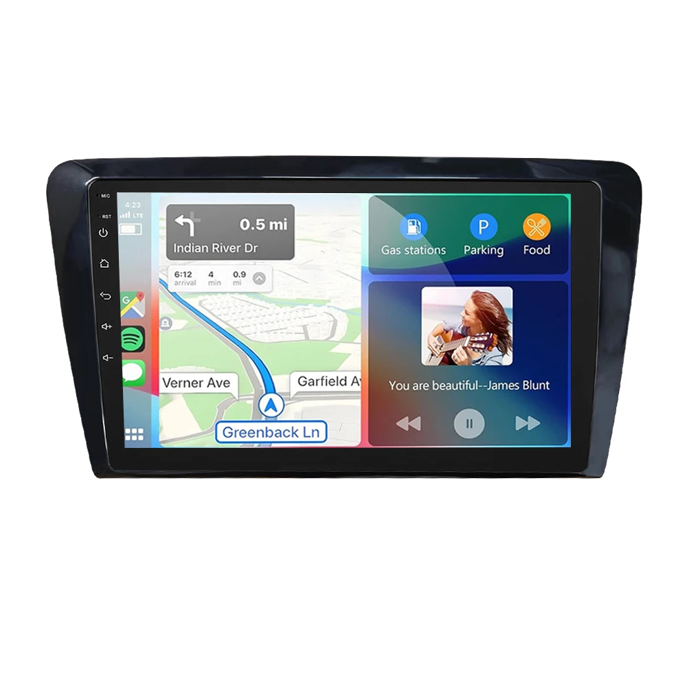 ESSGOO 10 Zoll Autoradio Stereo Android 15 4+64GB Für Skoda Octavia 2014‑2018 Tragbar Wireless CarPlay Android Auto GPS NAVI RDS FM WIFI Bluetooth Mirror Link Lenkradsteuerung Touchscreen Multimedia