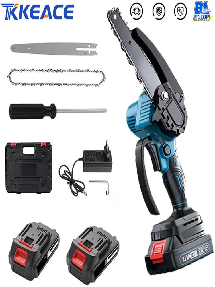 6 Inch Borstelloze Elektrische Zaag Draadloze Olieman Handheld Tuin Hout Snijden Logging Kettingzaag Power Tool Voor Makita 18V Batterij pin - afbeelding 2