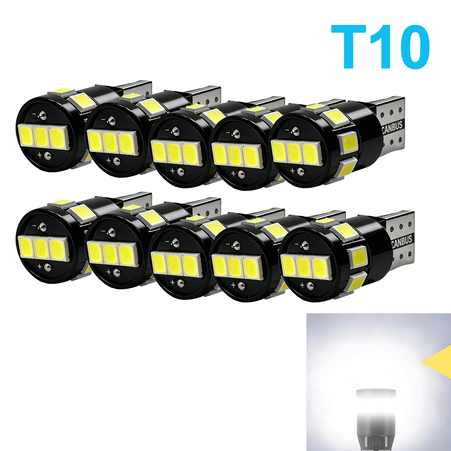 10X W5W T10 Led Bul…