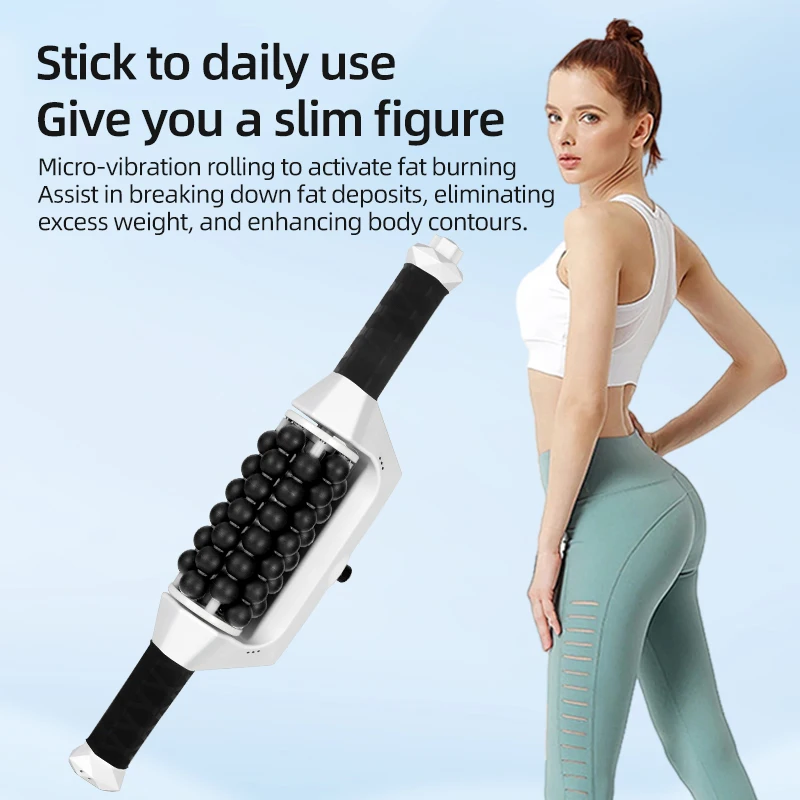 2024 Wireless Use Fitness Cellulite Rolling Reduction Roller Massager  Handheld Slimming Massager with 360° Rotating Inner Ball