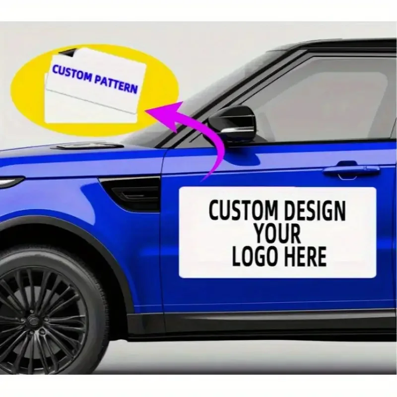 Custom car magnets, personalized vehicle logo with your photo, available in various sizes, easy to peel and stick (no residue)