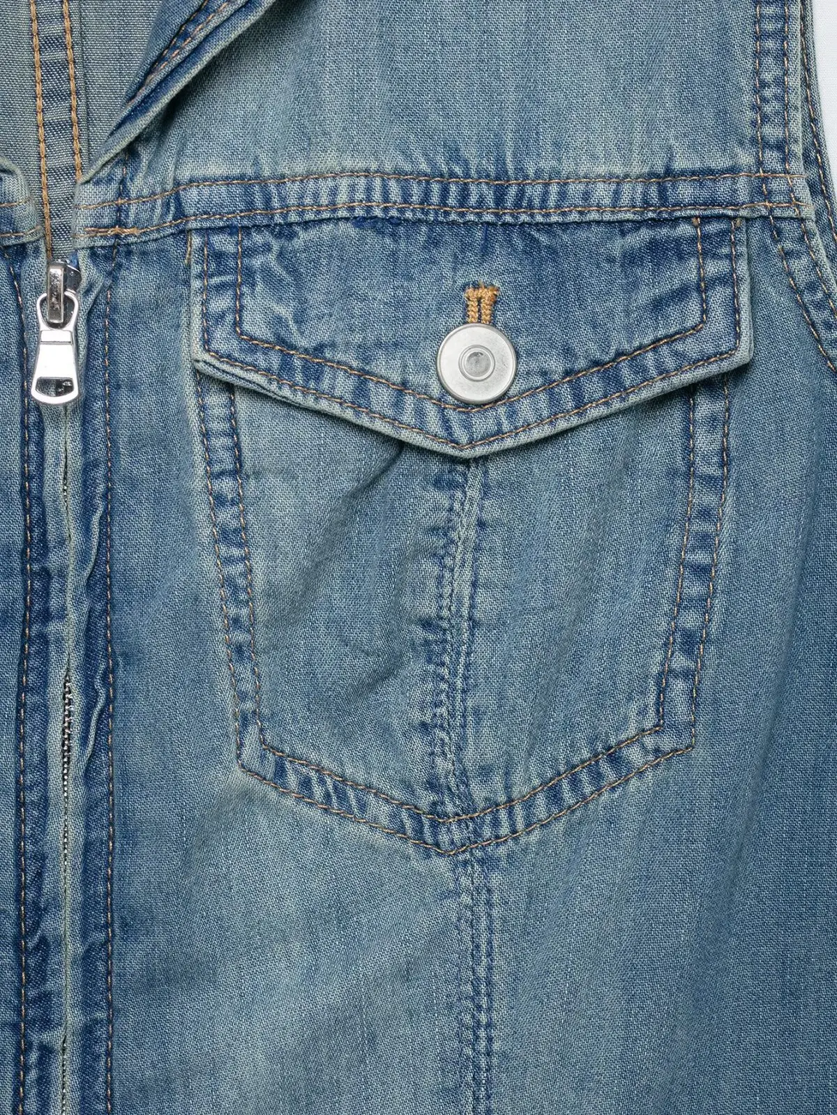 Women Vintage Denim Mini Dress Zipper Front Sleeveless Lapel Pleated Jean Dress Y2K Streetwear Slim Summer Sundress - view 5