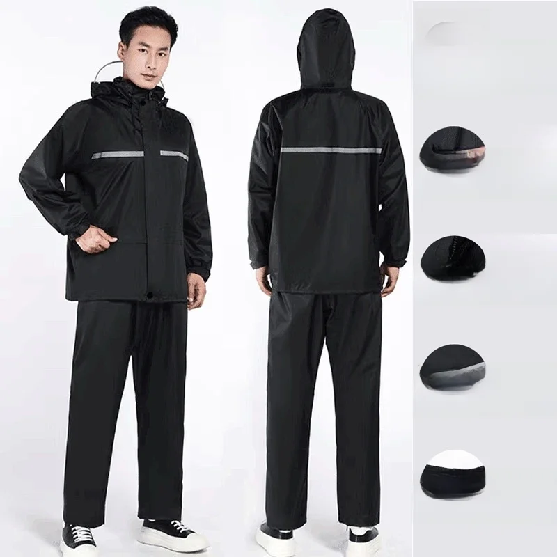Regenmantel und Regenhose, Ganzkörper-Regensturm-Prävention, elektrisches Fahrrad, Motorrad, zum