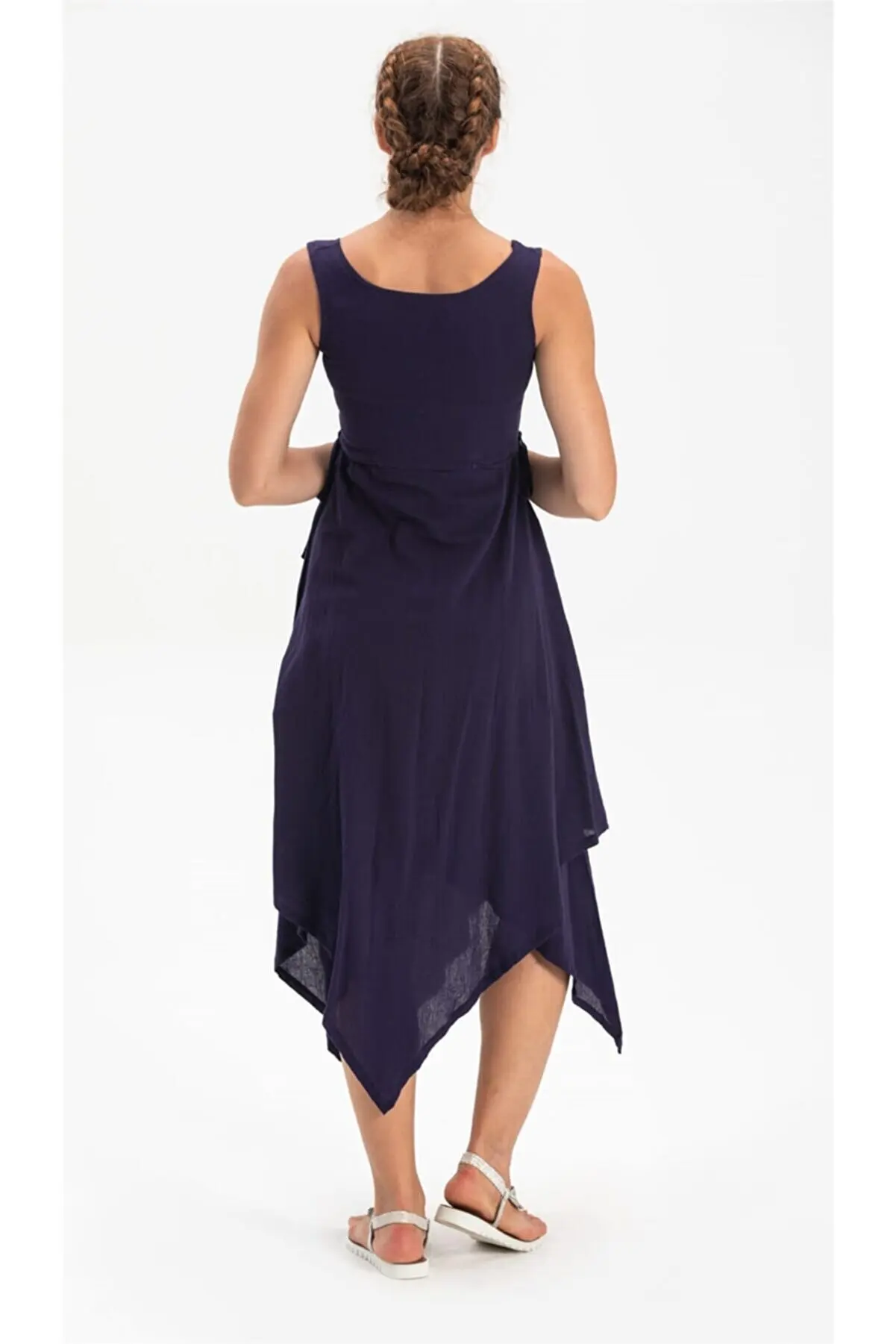 Şile pano sem mangas triângulo camada midi strapless comprimento verão feminino vestido fino roxo-vermelho