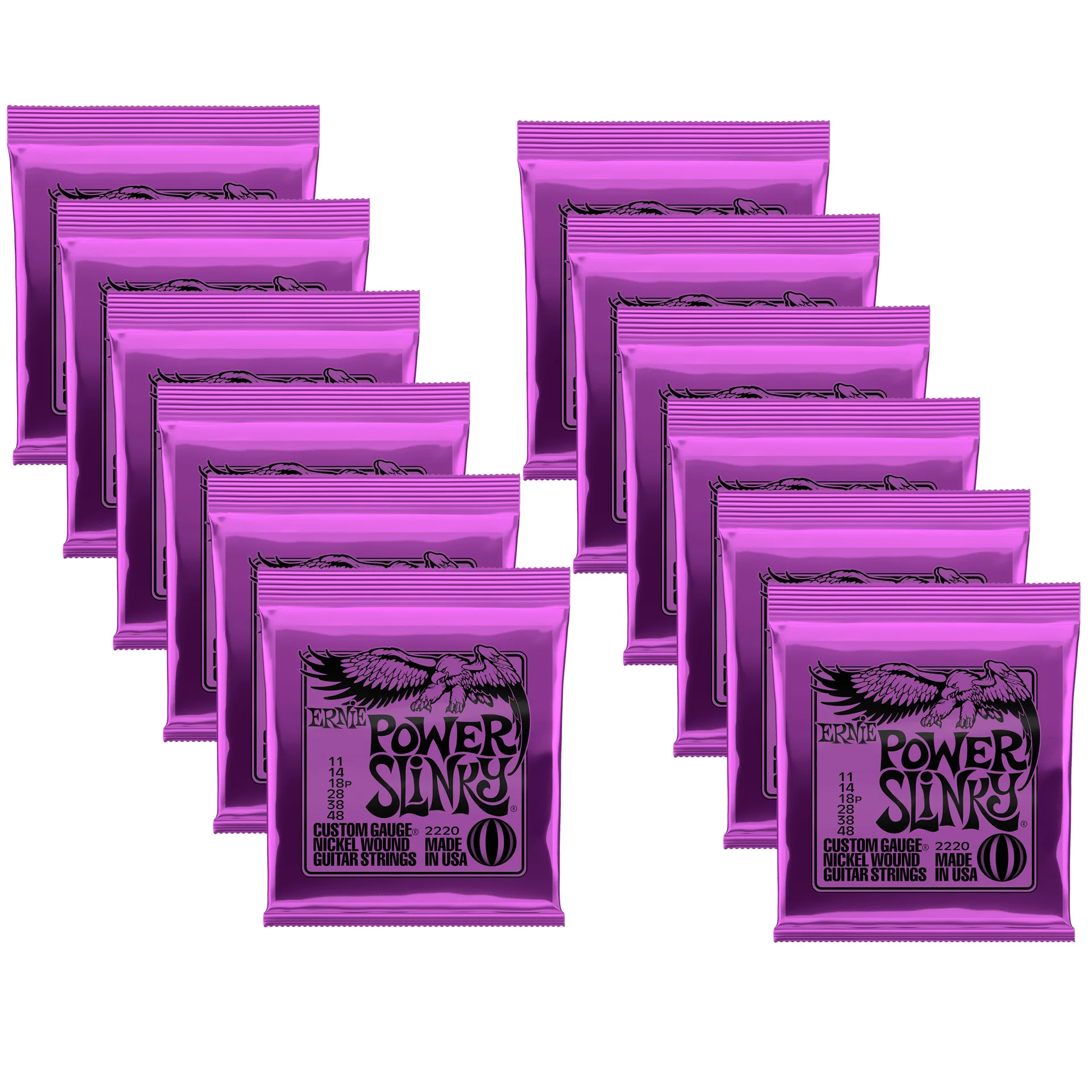 Ernie Ball 2221 Nickel Slinky Lime Guitar Strings Replica - Buy 10, Get 2 Free