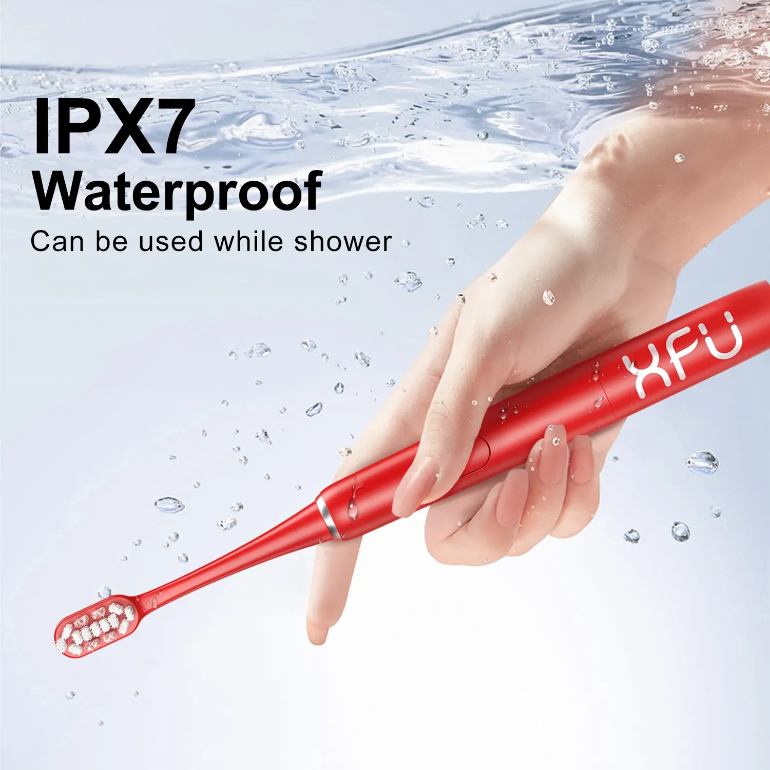 Sonic Electric Toothbrush IPX7 Waterproof 24,000 Strokes/Min, 2 Cleaning Modes, Portable Design, 120 Days Battery Life
