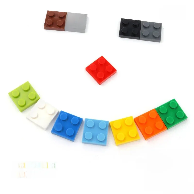 30 pièces MOC assembler des particules 3022 plaque mince 2x2 points blocs de construction 2*2 figurines briques bricolage éducatif jouet créatif pour les enfants