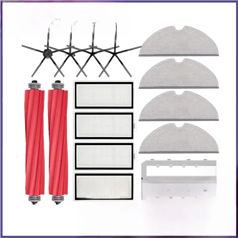 Roborock Q7 / Q7+ / Q7 Max+ Brosse à rouleau pour aspirateur robot, filtre Hepa, brosse latérale, chiffon de vadrouille