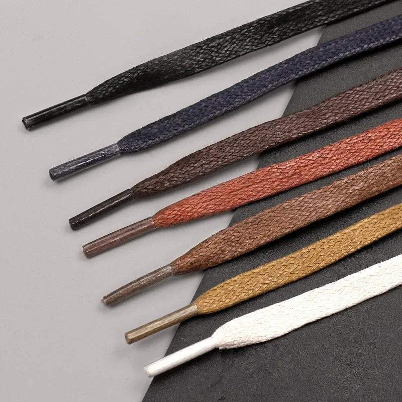 1 paire de lacets plats cirés en cuir imperméable chaussures décontractées lacets bottes unisexes longueur de lacet 60 80 100 120 140 160 180CM P3