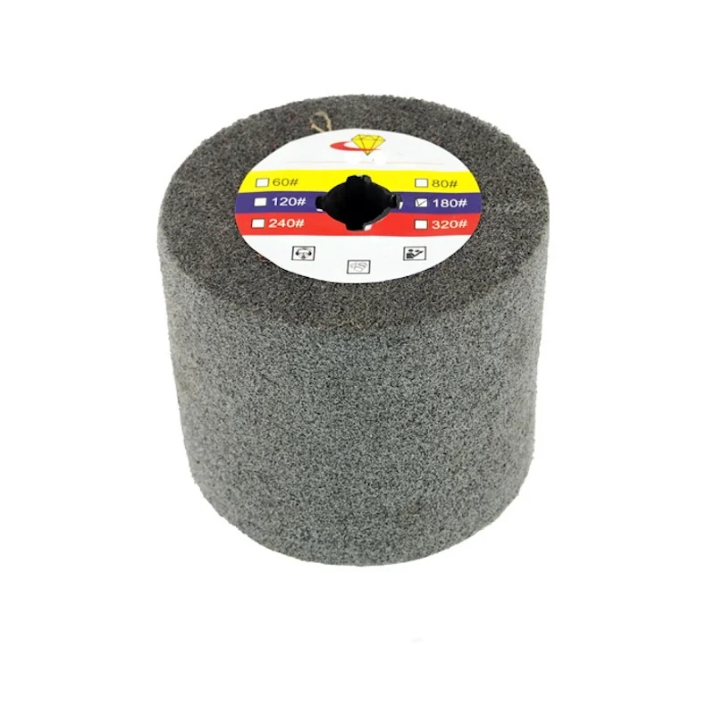 Clearance! 2Pcs 180# Wire Drawing Polishing Wheels 120×100×19mm Fiber Nylon Burnishing  for Stainless Steel