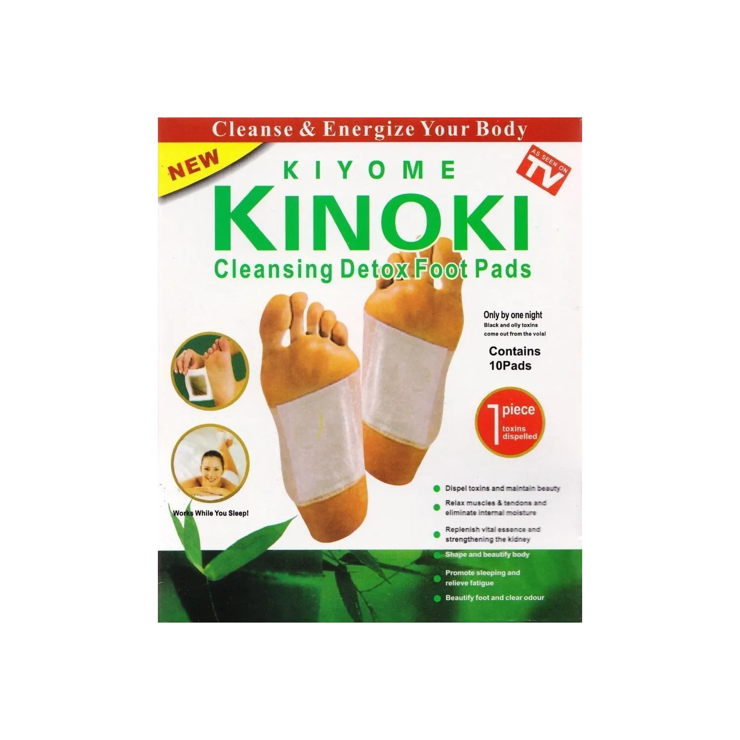 Kinoki Foot Tape Removes Toxins And Preserves the Beauty. -Relaxes Muscles And Tendons And Eliminates Internal Moisture. -I