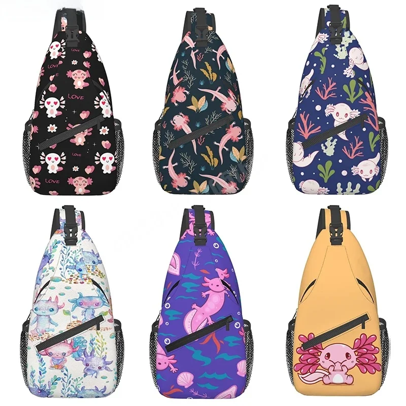 Axolotl torba ze sznurkiem Crossbody plecak na ramię plecak na ramię dla kobiet mężczyzn Gym Travel — zdjęcie 2