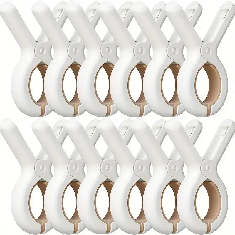 Épingles à linge en plastique avec ressorts antirouille solides, pinces à serviettes de plage robustes, pinces à linge pour garder la serviette, 1/6/12 paquets