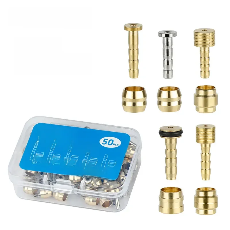 AliExpress DEEMOUNT 50 Pcs Copper Olives oil needle Inserts for Hydraulic Dis Brake Bicycle Oil Hose Connector for Shimano BH59 BH90 Sram Tektro