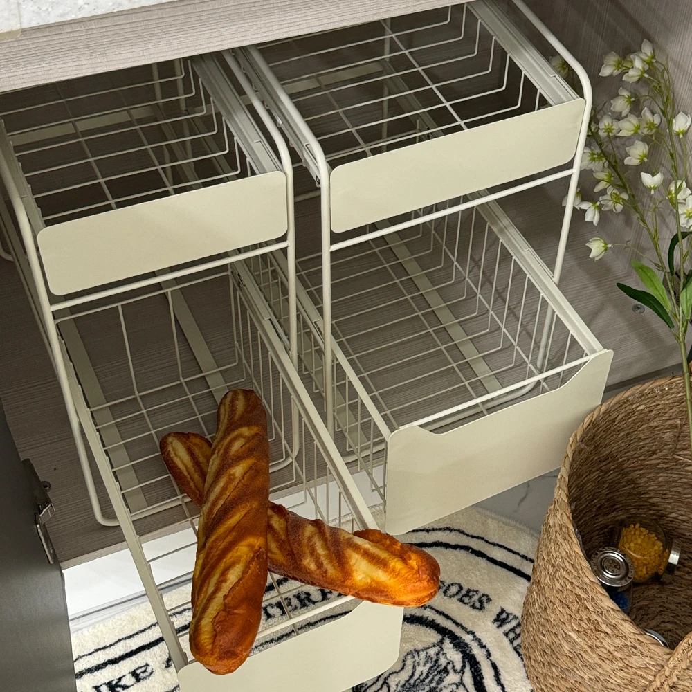 Sim Factory 2-Step Sliding Kitchen storage grid shelf Slim sink