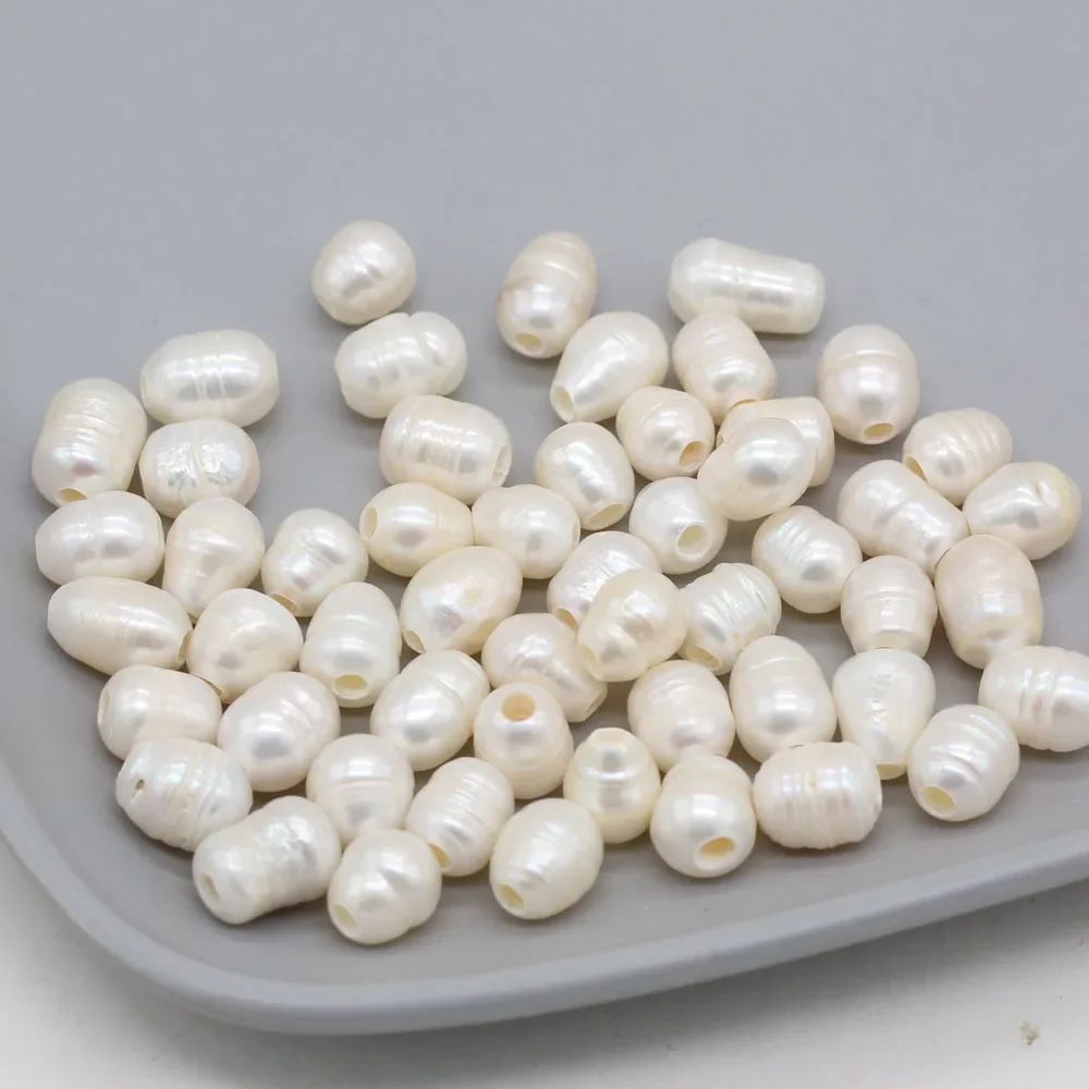 20 stuks natuurlijke zoetwater gekweekte parels onregelmatige groot gat losse kralen voor sieraden maken charme ketting oorbel accessoires - afbeelding 2