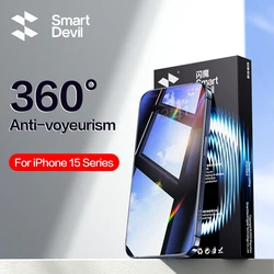 SmartDevil Privacy Full Cover Screen Protector for iPhone 15 Pro max 15 Pro Anti Peeping Tempered Glass for iPhone 15 Plus