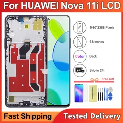 6.8'' Display For Huawei nova 11i LCD Display Touch Screen Digitizer For Huawei Nova 11i MAO-LX9, MAO-LX9N Screen With Frame