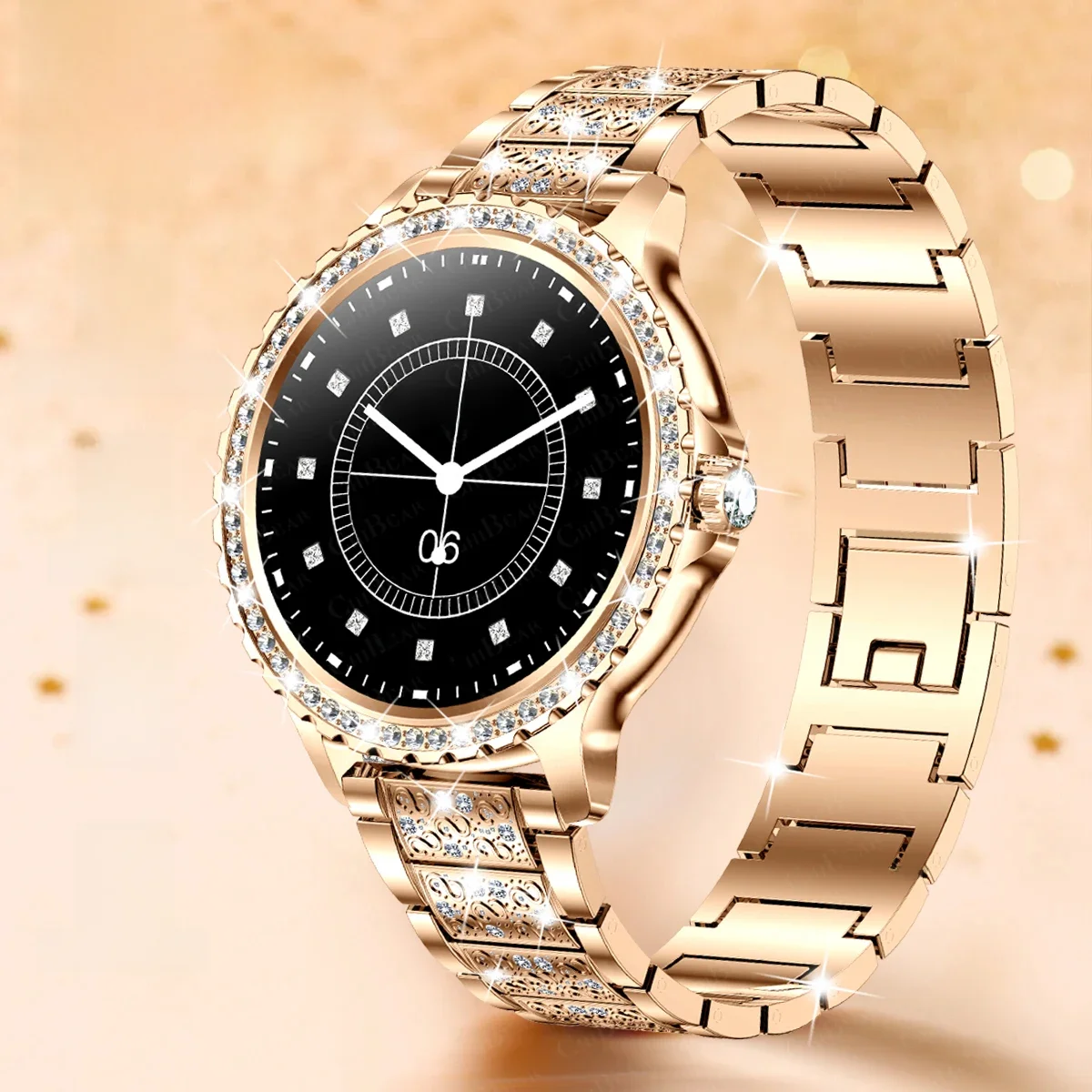 2024New Mode Frauen Smart Uhr 360*360 HD Bildschirm Sport Armband Benutzerdefinierte Zifferblatt Herzfrequenz Sprachanruf Smartwatch für Android IOS